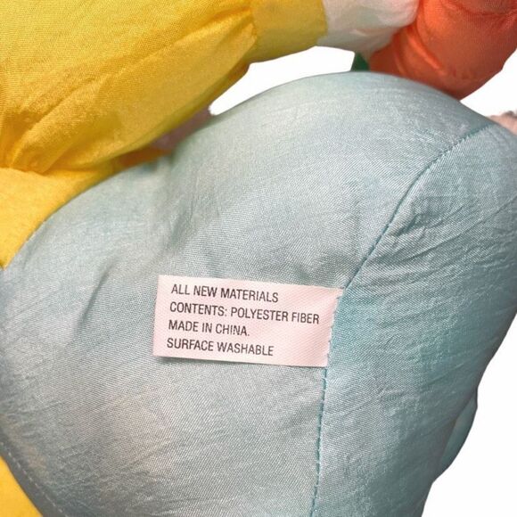 Vtg Intl Silver Co Nylon Bunny Carrot Puffalump Style Plush Stuffed Animal 10 In - Picture 10 of 12